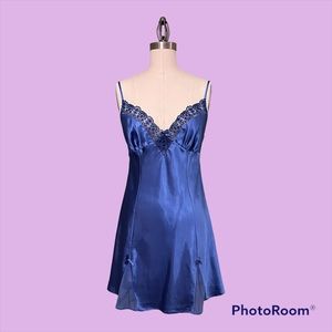 Silky Blue Slip Dress